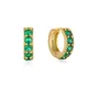 CANNER – boucles d'oreilles rondes en Zircon bleu vert pour femme bijoux fins en argent Sterling
