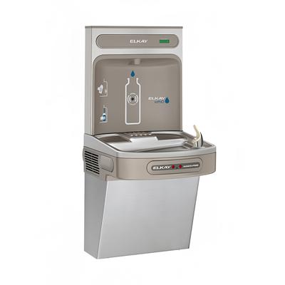 Elkay EZO8WSSK Wall Mount Drinking Fountain w/ Bottle Filler - Non Filtered, Refrigerated, Stainless, Silver, 115 V