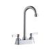 Elkay LK406GN05L2 Deck Mount Faucet w/ 5" Gooseneck Swing Spout & 2" Lever Handles - 4" Centers, Silver