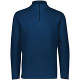 Augusta Sportswear 6863 Micro-Lite Fleece Quarter-Zip Pullover T-Shirt in Navy Blue size Medium | Polyester