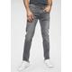 Slim-fit-Jeans REPLAY "Anbass Superstretch" Gr. 33, Länge 30, grau (grey) Herren Jeans Slim Fit