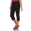3/4-Hose KANGAROOS, Damen, Gr. 52, N-Gr, schwarz, Jersey, Obermaterial: 95% Baumwolle, 5% Elasthan, unifarben, sportlich, bequem 3/4-Länge, Hosen, Große Größen, Topseller