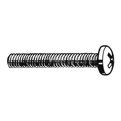 ZORO SELECT U51122.016.0250 #8-32 x 2-1/2 in Phillips Pan Machine Screw, Plain