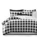 Lumberjack Check White/Black Comforter and Pillow Sham(s) Set