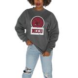 Women's Gameday Couture Charcoal North Carolina Central Eagles Drop Shoulder Fleece Pullover Sweatshirt