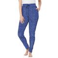 Plus Size Women's Relaxed Pajama Pant by Dreams & Co. in Evening Blue Animal (Size 38/40) Pajama Bottoms