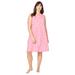 Plus Size Women's Short Sleeveless Sleepshirt by Dreams & Co. in Pink Hearts (Size M/L) Nightgown