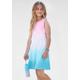 Jerseykleid KANGAROOS Gr. 164/170, N-Gr, bunt (weiß, rosa, mint) Mädchen Kleider Gemusterte im modischen Farbverlauf