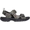Sandale KEEN "TARGHEE III OPEN TOE SANDAL", Gr. 45, grau (dunkelgrau), Leder, Textil, sportlich, Schuhe Outdoorsandale Sandale, mit Klettverschluss