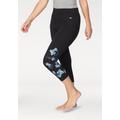 Leggings KANGAROOS Gr. 44, N-Gr, schwarz (schwarz, bedruckt) Damen Hosen Leggings