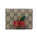 Gucci Bags | Gucci Gg Supreme Monogram Cherry Embellished Card Case Wallet | Color: Red/Tan | Size: Os