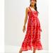 Anthropologie Dresses | Anthropology Magnificent Sachin & Babi Embroidered Floral Maxi Dress | Color: Orange/White | Size: 12
