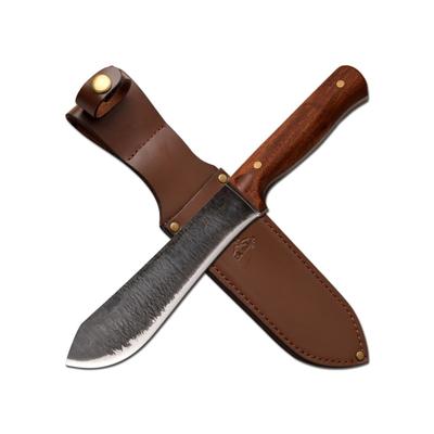 Elk Ridge Bolo Fixed Blade Knife 7 in 65Mn Steel Brown ER-200-12L