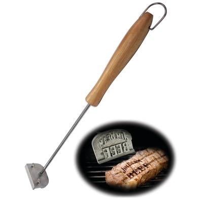 Grillbrandeisen JIM BEAM BBQ Stempel silberfarben Brandeisen mit 50 Wechsel-Buchstaben und 4 Leerzeichen