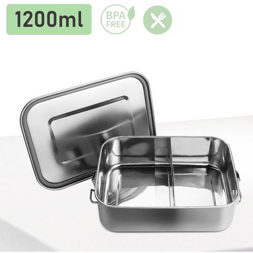 1200ml Brotdose Metall Brotdose Thermobehlter Lunchbox bpa frei Edelstahl - Hengda