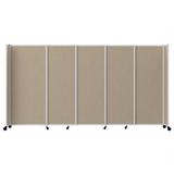 Versare Straightwall 5 Panel Freestanding Room Divider | 72 H x 135 W x 2 D in | Wayfair 1803156