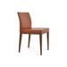 sohoConcept Aria Wood Solid Back Side Chair Wood/Upholstered in Brown | 31 H x 17 W x 21 D in | Wayfair DC11002-17