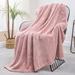 Urban Outfitters Bedding | Dusty Pink Knit Jacquard Weave Pattern Decorative Warm Flannel Bed/Sofa Blanket | Color: Pink | Size: Os