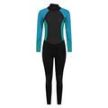 Mountain Warehouse Womens Full Wetsuit – 2.5mm Thickness, UPF 50+, Contour Fit, Adjustable Neck Swimming Wet Suit, Retains Body Heat - One Piece - Spring Summer Dark Teal 16-18