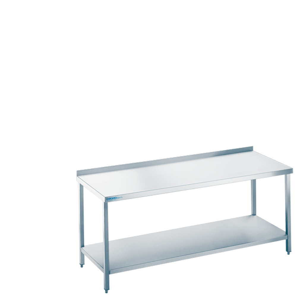 CHROMOnorm Arbeitstisch offen mit Zwischenboden 1600x700x850-900 mm Image