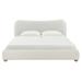 AllModern Liza Bed Upholstered in White/Brown | 39.8 H x 68.9 W x 89.4 D in | Wayfair 3DAE7E6133214F99AE6E7D4412B7F95B