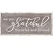 Sixtrees USA Ltd. We Are Grateful Thankful, & Blessed - Framed Wooden Decorative Sign/Plaque in Gray/White | 7 H x 16 W x 1.6 D in | Wayfair