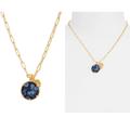 Madewell Jewelry | Madewell Cottage Floral Pendant Necklace | Color: Blue/Gold | Size: Os