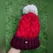 American Eagle Outfitters Accessories | America Eagle Outfitters Women's Pompom Winter Hat | Color: Purple/Red | Size: Os