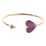 Kate Spade Jewelry | Kate Spade Pink Glitter Heritage Spade Gold Flex Cuff Bracelet | Color: Gold/Pink | Size: Os