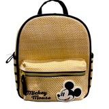 Disney Bags | Disney Beige Woven Mickey Mouse Backpack Bag New | Color: Tan | Size: Os