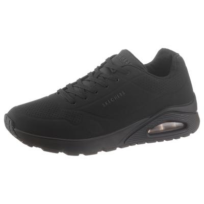 Sneaker SKECHERS "Uno - Stand on Air", Herren, Gr. 41, schwarz, Synthetik, sportlich, Schuhe, Freizeitschuh, Halbschuh, 