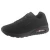 Sneaker SKECHERS "Uno - Stand on Air", Herren, Gr. 47,5, schwarz, Synthetik, sportlich, Schuhe, Freizeitschuh, Halbschuh, Schnürschuh mit extra Dämpfung