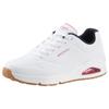 Sneaker SKECHERS "Uno - Stand on Air", Herren, Gr. 40, weiß (weiß, rot, blau), Synthetik, sportlich, Schuhe, Freizeitschuh, Halbschuh, Schnürschuh mit extra Dämpfung