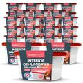36pk 400ml Interior Dehumidifiers Disposable | Window Moisture Absorber for Window, Home, Wardrobe, Damp Traps Condensation Absorbers Windows, Damp Absorber Mini Dehumidifier Disposable + SOL Sticker