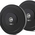 KK Bumper Weight Plates 2 inch Rubberised Barbell Weight 5kg, 10kg, 15kg, 20kg, 25kg Olympic Bumper Plates Rubber Weight Disc Pair For Home and Gym Strength Training Weightlifting Workout.