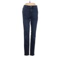 Carly Jean Jeans - Mid/Reg Rise Skinny Leg Denim: Blue Bottoms - Women's Size 1 - Dark Wash