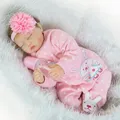 Poupées en silicone pour bébés Reborn fille rose réaliste jouets éducatifs vrai bébé réaliste