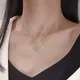 VENTFILLE – collier en Jade Hetian pour femmes couleur argent timbre mode paix bonheur bijoux