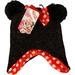 Disney Accessories | Girls Disney Minnie Mouse 2-Pc Beanie & Gloves Set Black Os | Color: Black | Size: Osbb