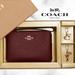 Coach Bags | Coach Boxed Corner Zip Wristlet | Color: Gold/Red | Size: Os