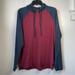 Levi's Shirts | Levi's Textured Long Sleeve Hoodie Top L Colorblock Thermal Pullover Sweatshirt | Color: Blue/Red | Size: L