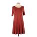 Forever 21 Casual Dress - DropWaist: Brown Solid Dresses - Women's Size Small