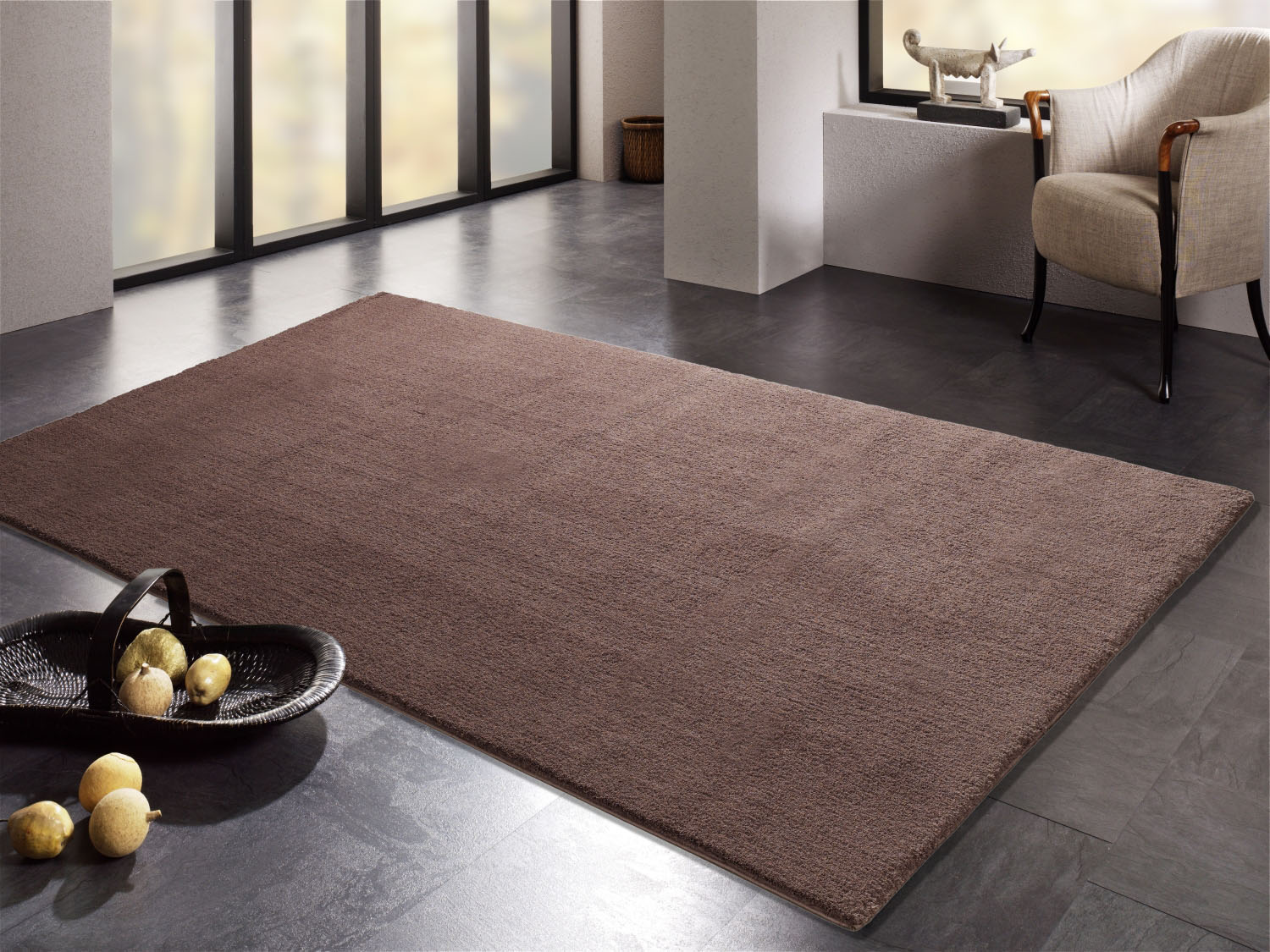 Hochflor-Teppich OCI DIE TEPPICHMARKE "Soft Dream, auch als Läufer erhältlich", braun, B:140cm H:30mm L:200cm, Kunstfaser, Teppiche, weich durch Microfaser, Shaggy, Langflor, Wohnzimmer Image