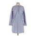 Gap Casual Dress - Shirtdress Collared 3/4 sleeves: Blue Print Dresses - Women's Size X-Small