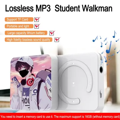 Mini lecteur MP3 de musique à motif de dessin animé baladeur de sport pour étudiants baladeur avec