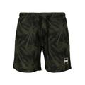 Badeshorts URBAN CLASSICS "Herren Pattern Swim Shorts" Gr. M, US-Größen, grün (palm, olive) Herren Badehosen Badeshorts