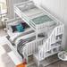 Stairway Twin-Over-Full Bunk Bed with Drawer, Storage and Guard Rail for Bedroom, Dorm, for Adults, White