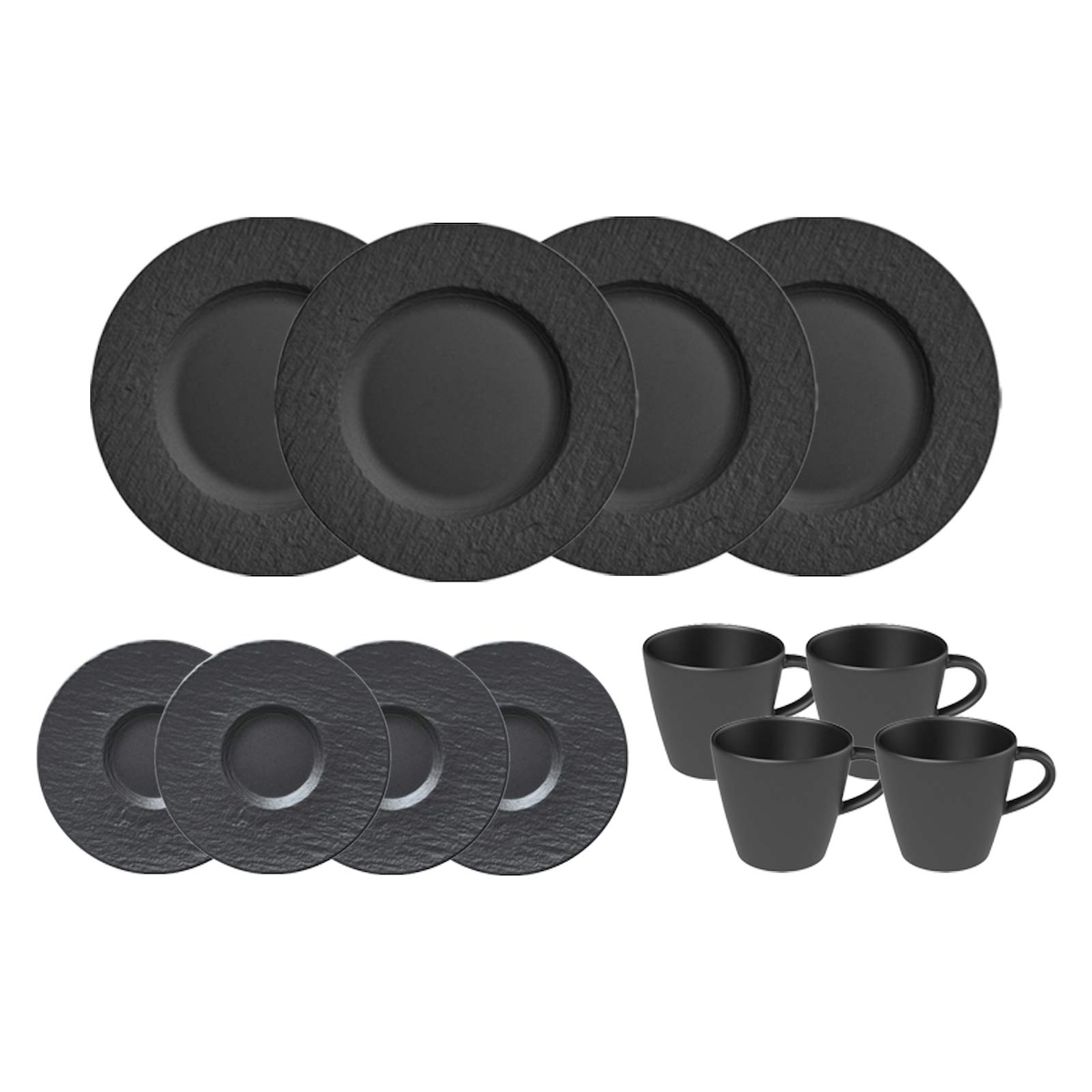 Villeroy & Boch Manufacture Rock Kaffeeservice schwarz 12-teilig Image
