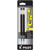 Pilot G2 Gel Ink Refill 2-Pack for Rolling Ball Pens Fine Point Black Ink (77240)