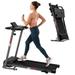 FYC 2.5HP Folding Treadmill with Desk/Bluetooth/Incline - Compact Electric Treadmill for Running Walking Jogging Foldable Portable Running Machine for Home Office Working (Black)